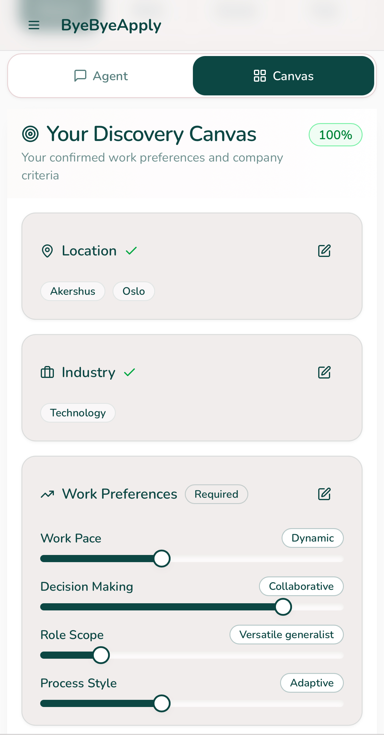 Discovery process screenshot